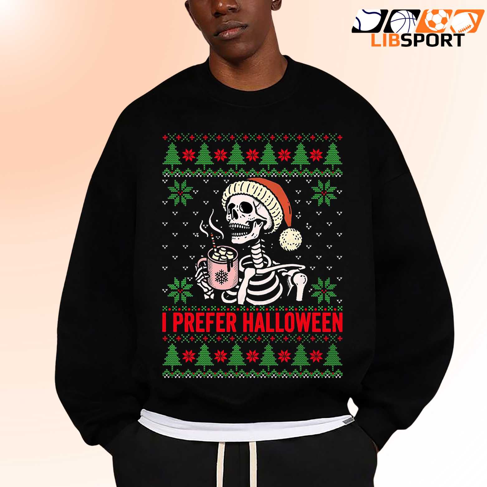 I Prefer Halloween T Shirt, Funny Ugly Christmas Tee, Holiday Unisex Shirt